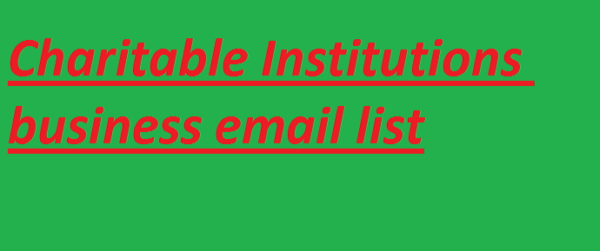 Charitable Institutions Customer service Email Data