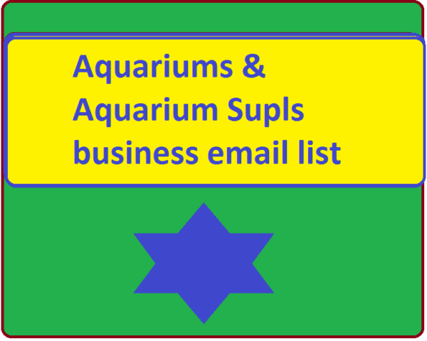 Aquariums & Aquarium Supls Customer service Email Data