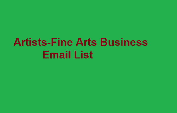 Artists Fine Arts Customer service Email Data