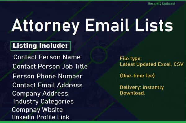 Attorney Customer service Email Data