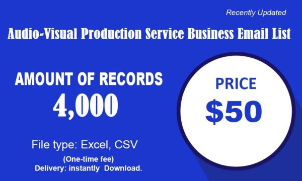 Audio-Visual Production Service Customer service Email Data