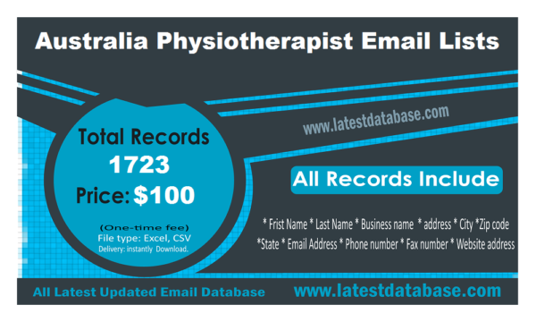 Australia Physiotherapist Customer service Email Datas