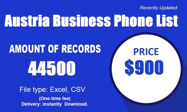 Austria Business Customer service Phone Data