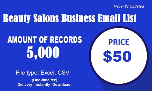 Beauty Salons Customer service Email Data