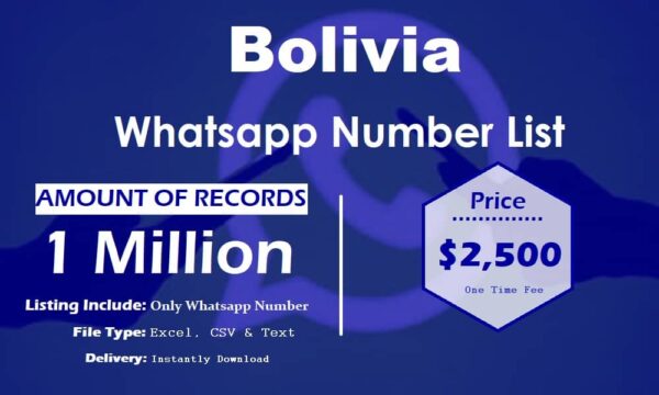 Bolivia Customer service WhatsApp Data 50K