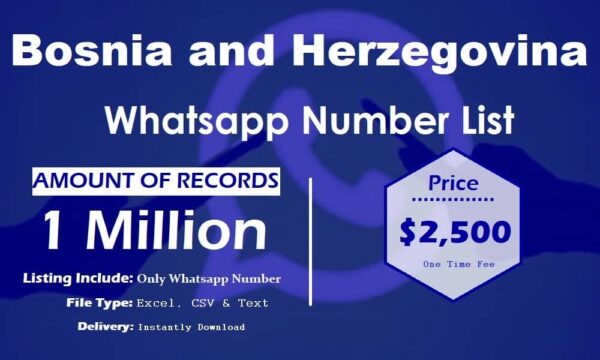 Bosnia and Herzegovina Customer service WhatsApp Data 500K