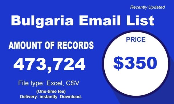 Bulgaria Customer service Email Data