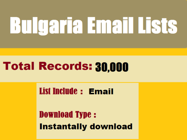 Bulgaria Customer service Email Datas