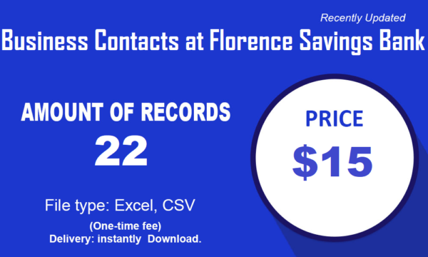 Business Contacts at Florence Savings Bank