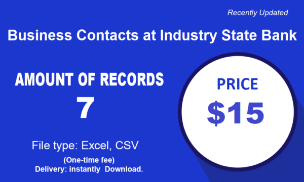 Business Contacts at Industry State Bank