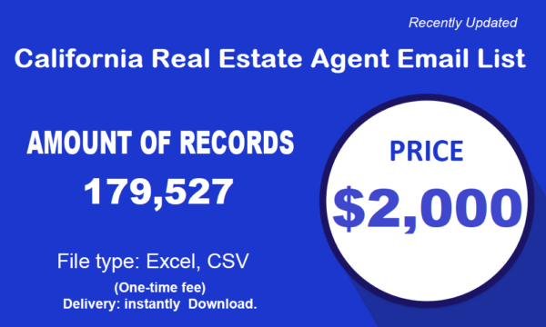 California Real Estate Agent Customer service Email Data