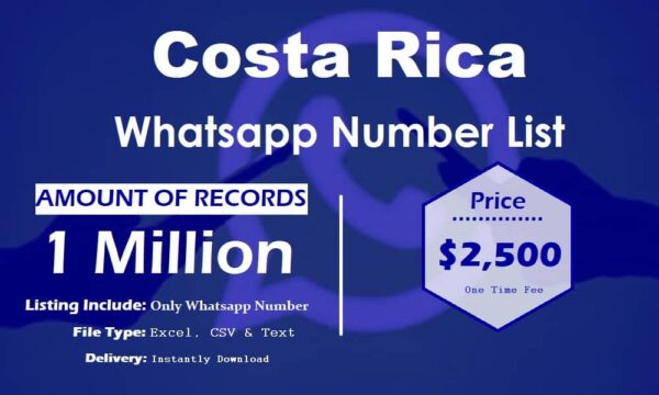 Costa Rica Customer service WhatsApp Data 5 Million