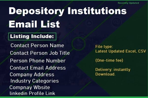 Depository Institutions Customer service Email Data