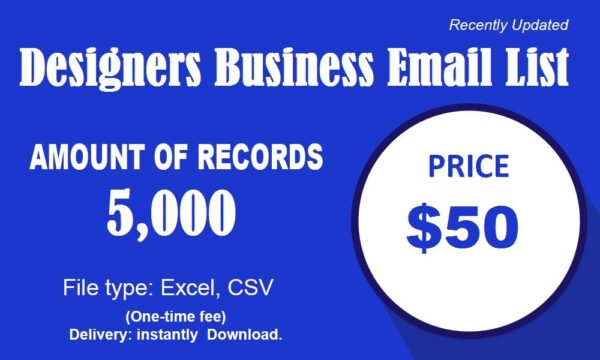 Designers Customer service Email Data