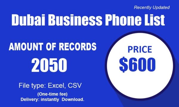 Dubai Business Customer service Phone Data