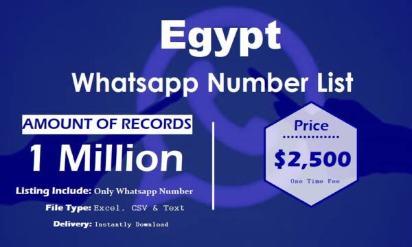 Egypt Customer service WhatsApp Data 50K