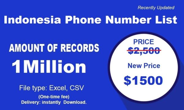 1 Million Full Indonesia Customer service Phone Data