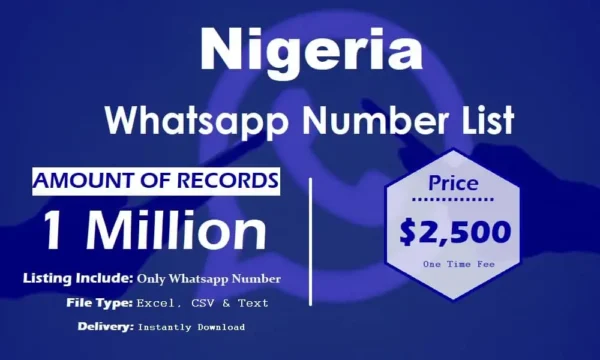 Nigeria Customer service WhatsApp Data 100K