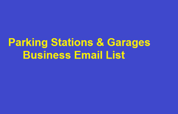 Parking Stations & Garages Customer service Email Data