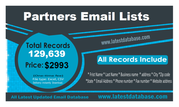 Partners Customer service Email Datas