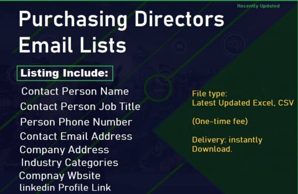 Purchasing Directors Customer service Email Datas Trial