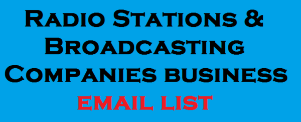 Radio Stations & Broadcasting Companies Customer service Email Data