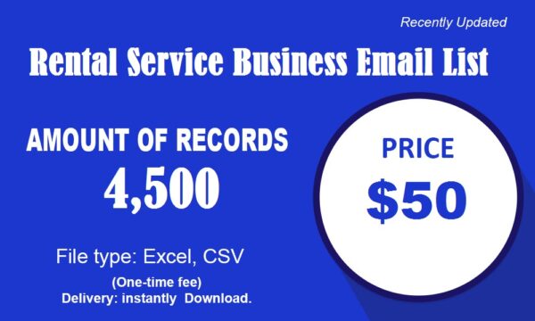 Rental Service Customer service Email Data