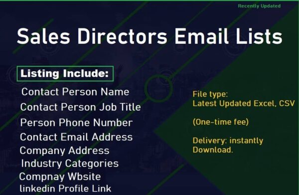 Sales Directors Customer service Email Datas Trial