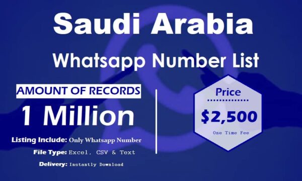 Saudi Arabia Customer service WhatsApp Data 500K