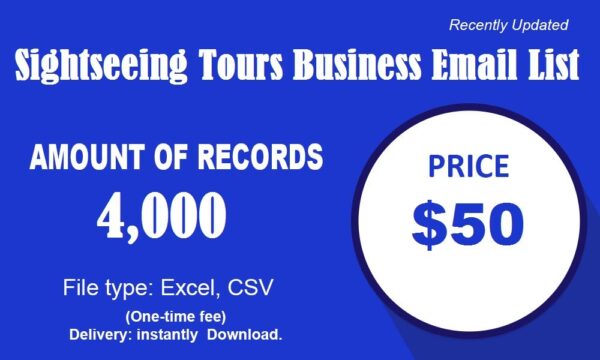 Sightseeing Tours Customer service Email Data