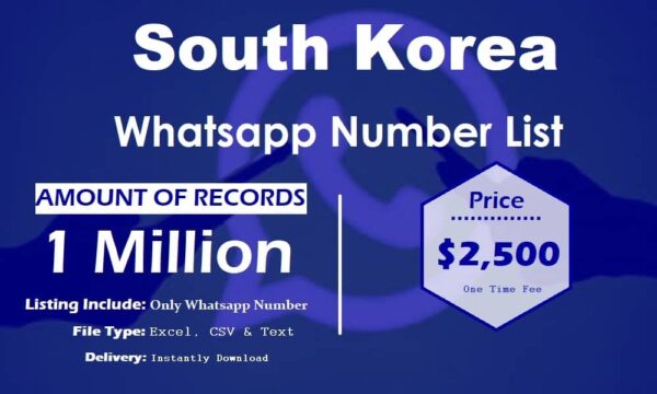 South Korea Customer service WhatsApp Data 5 Million