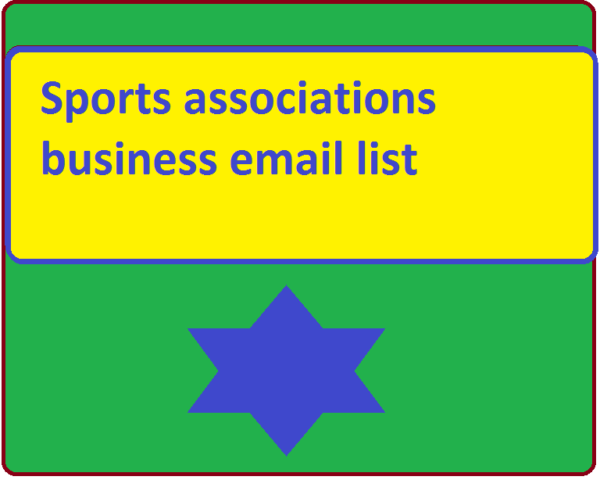 Sports associations Customer service Email Data