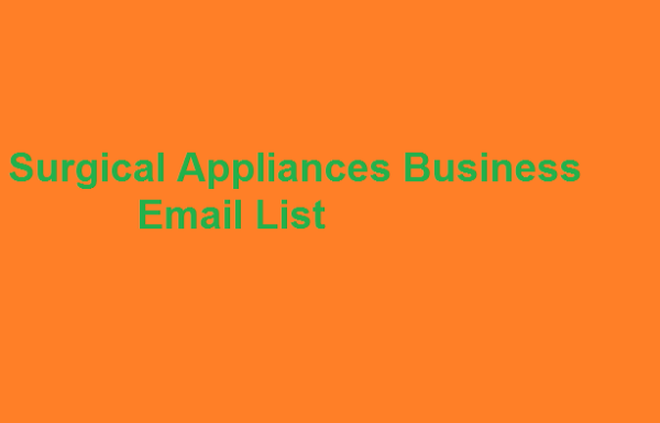 Surgical Appliances Customer service Email Data