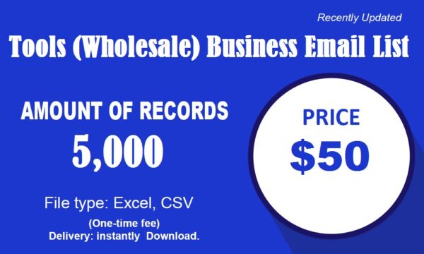 Tools (Wholesale) Customer service Email Data