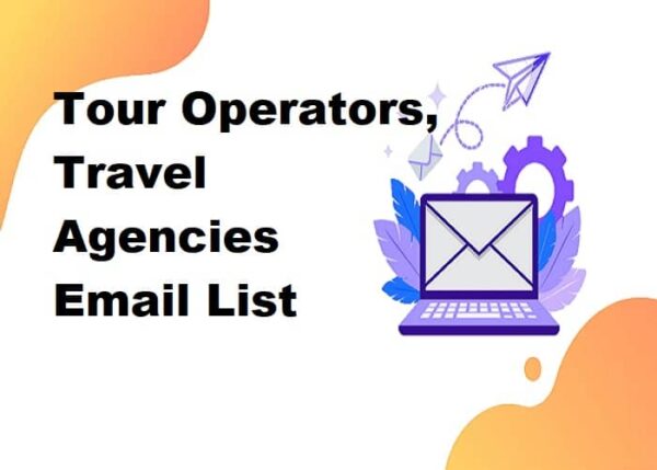 Tour Operators, Travel Agencies Customer service Email Data