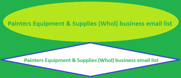 Painters Equipment & Supplies (Whol) Customer service Email Data